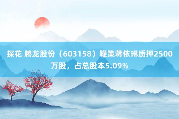 探花 腾龙股份（603158）鞭策蒋依琳质押2500万股，占总股本5.09%