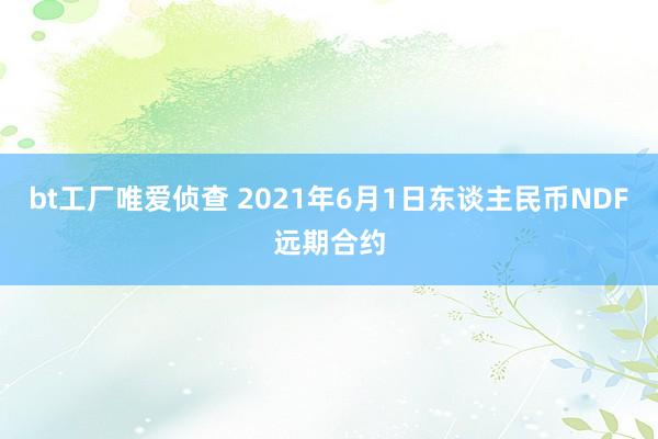 bt工厂唯爱侦查 2021年6月1日东谈主民币NDF远期合约