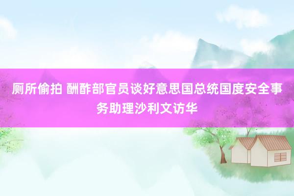 厕所偷拍 酬酢部官员谈好意思国总统国度安全事务助理沙利文访华