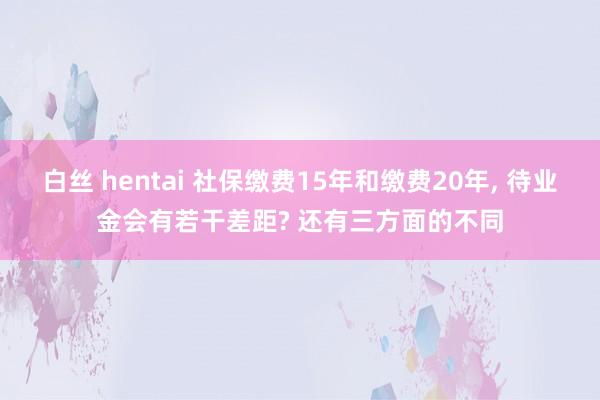 白丝 hentai 社保缴费15年和缴费20年， 待业金会有若干差距? 还有三方面的不同