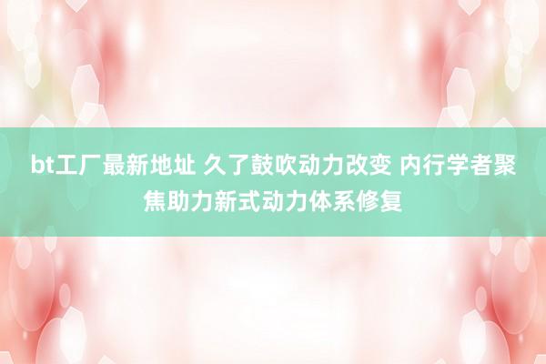 bt工厂最新地址 久了鼓吹动力改变 内行学者聚焦助力新式动力体系修复