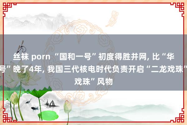 丝袜 porn “国和一号”初度得胜并网， 比“华龙一号”晚了4年， 我国三代核电时代负责开启“二龙戏珠”风物