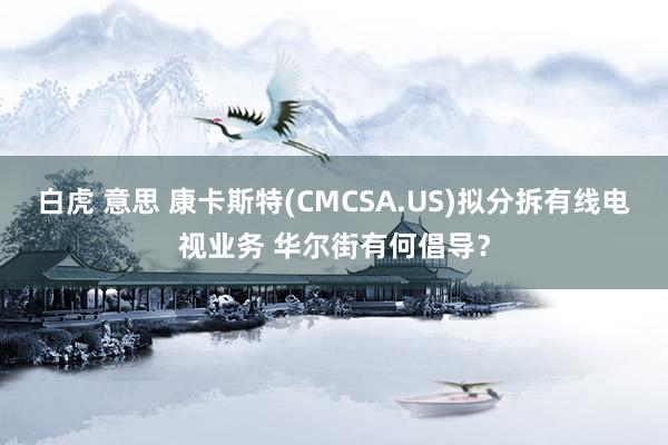 白虎 意思 康卡斯特(CMCSA.US)拟分拆有线电视业务 华尔街有何倡导？