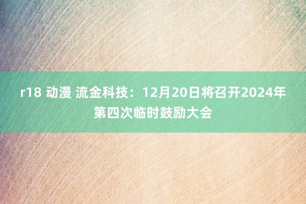 r18 动漫 流金科技：12月20日将召开2024年第四次临时鼓励大会