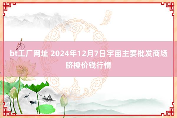 bt工厂网址 2024年12月7日宇宙主要批发商场脐橙价钱行情