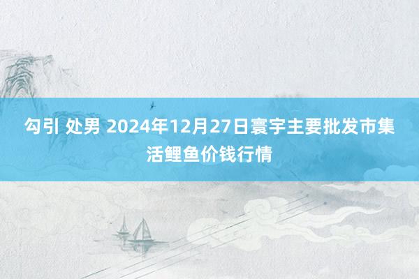 勾引 处男 2024年12月27日寰宇主要批发市集活鲤鱼价钱行情