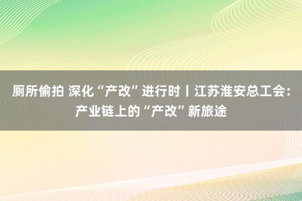 厕所偷拍 深化“产改”进行时丨江苏淮安总工会：产业链上的“产改”新旅途